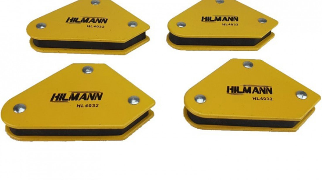 HL4032 Set de 4 mini suporti magnetici pentru sudura, HILMANN