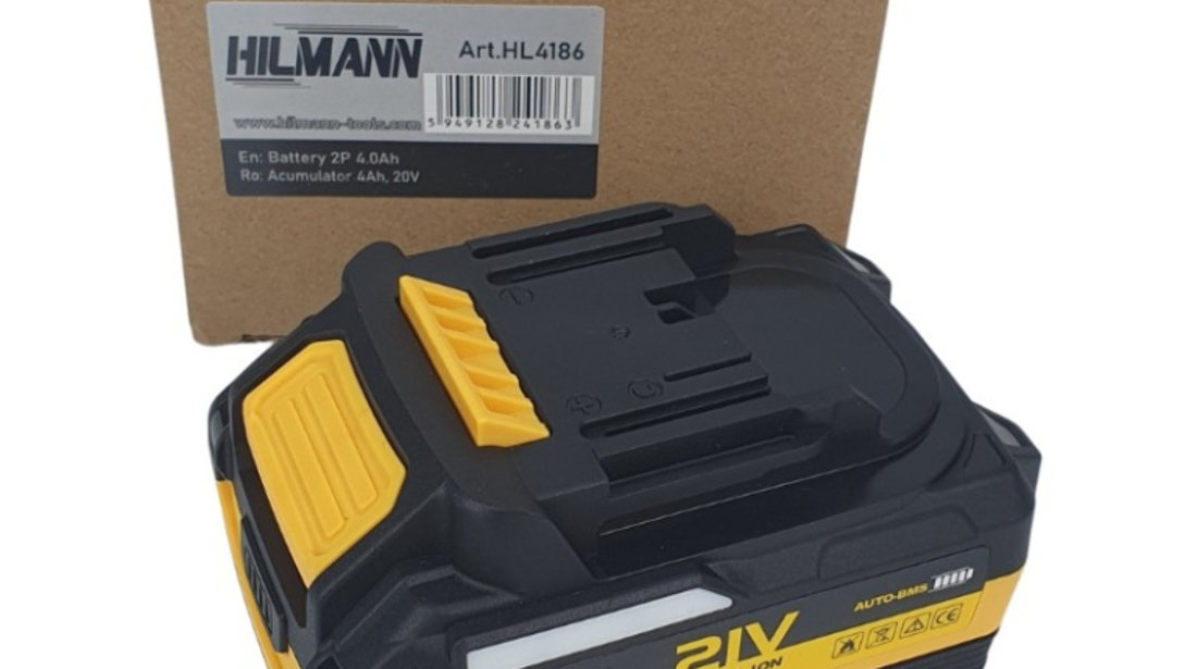 HL4186 Acumulator HILMANN 4Ah, 21V