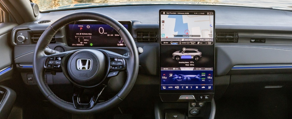 Honda a lansat si in Romania primul SUV cu propulsie electrica din istoria companiei. Modelul cu o autonomie de doar 412 kilometri costa nu mai putin de 51.500 de euro Honda a lansat si in Romania primul SUV cu propulsie electrica din istoria companiei. Modelul cu o autonomie de doar 412 kilometri costa nu mai putin de 51.500 de euro