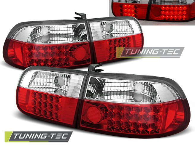 HONDA CIVIC 09.91-08.95 3D ROSU ALB LED