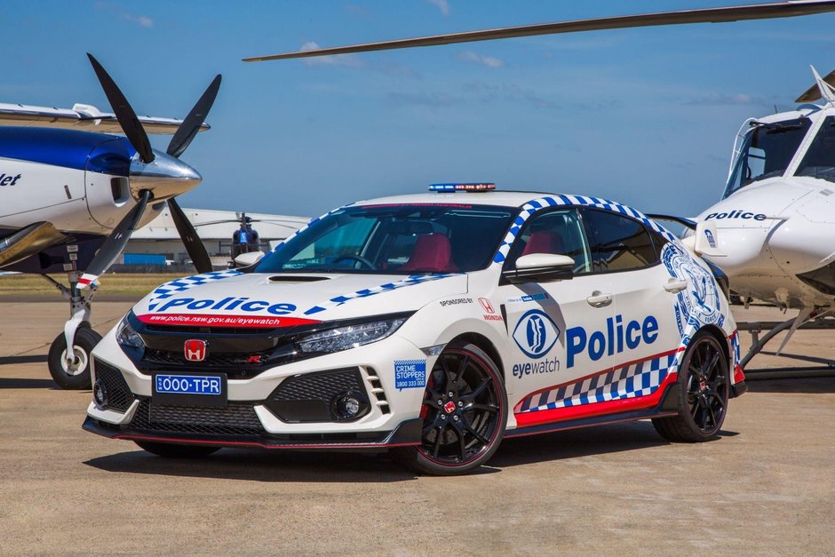 Honda Civic Type R de politie