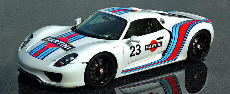 HOT: Porsche 918 Spyder imbraca legendara costumatie Martini Racing