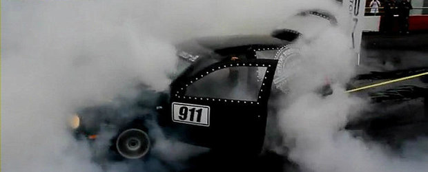 HOT VIDEO: Burnout masiv cu un Volkswagen Golf