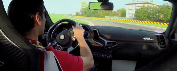 Hot Video: Strabate un tur de pista la bordul noului Ferrari 458 Speciale!