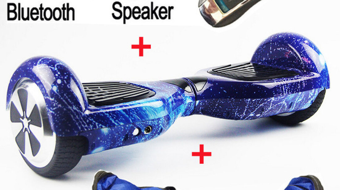 Hoverboard Carton Leither 1000w LED-uri Bluetooth TELECOMANDA-GEANTA