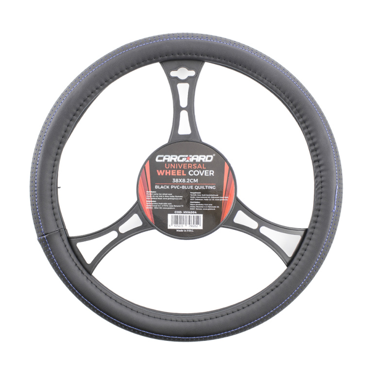 Husă volan auto - negru / albastru PRO - CARGUARD HVA004