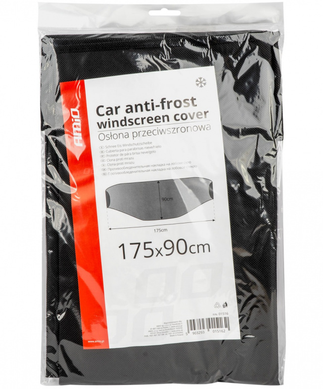 Husa Anti-Inghet Pentru Parbriz Amio 90x175 cm Negru 01516