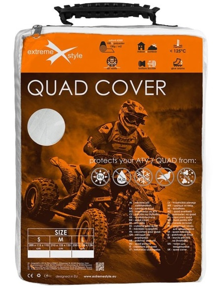 Husa Atv / Quad Exterior Extreme Style Quad Cover 215 x 125 x 125cm Marimea M Gri WOD000044
