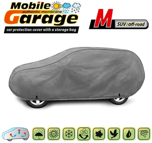 Husa Auto Exterior Kegel Mobile Garage De Inaltă Calitate Pentru Suv / Off-Road Mărimea M 400-420cm x 135-145cm Gri KBTCOV026