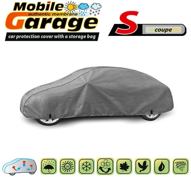 Husa Auto Exterior Kegel Mobile Garage De Inaltă Calitate Pentru Coupe Mărimea S 380-400cm x 100-110cm Gri KBTCOV034