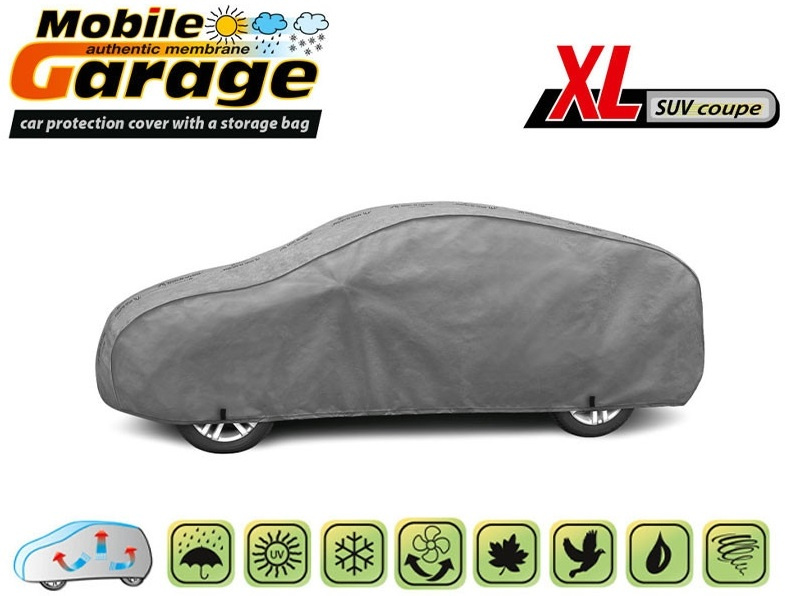 Husa Auto Exterior Kegel Mobile Garage De Inaltă Calitate Pentru Suv Coupe Mărimea XL 475-500cm x 148-158cm Gri KBTCOV031