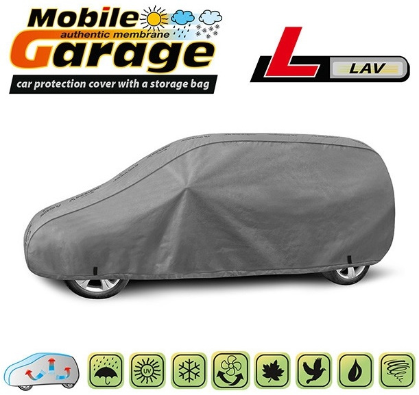 Husa Auto Exterior Kegel Mobile Garage De Inaltă Calitate Pentru Van Mărimea L 423-443cm x 150-160cm Gri KBTCOV041