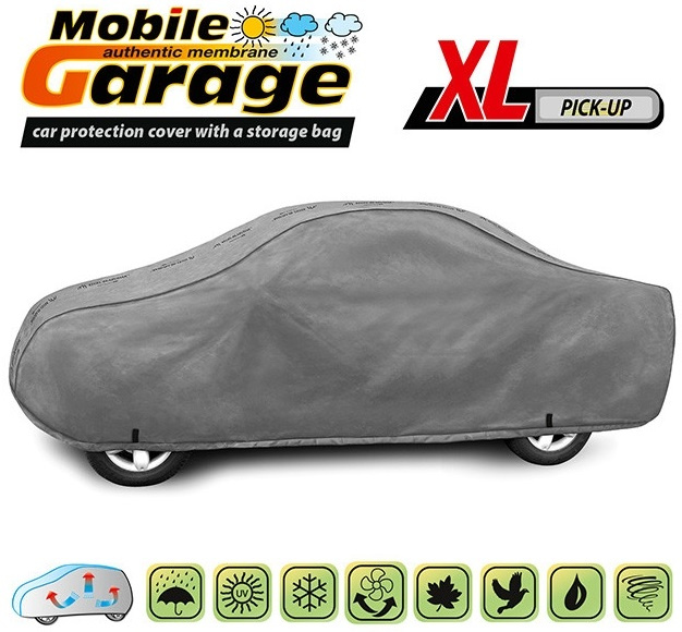 Husa Auto Exterior Kegel Mobile Garage De Inaltă Calitate Pentru Pick-Up Mărimea XL 490-530cm x 150-160cm Gri KBTCOV038