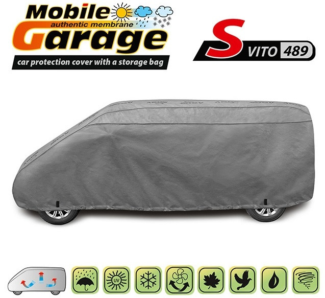Husa Auto Exterior Kegel Mobile Garage De Inaltă Calitate Pentru Vito Mărimea S489 480-500cm x 172-180cm Gri KBTCOV044