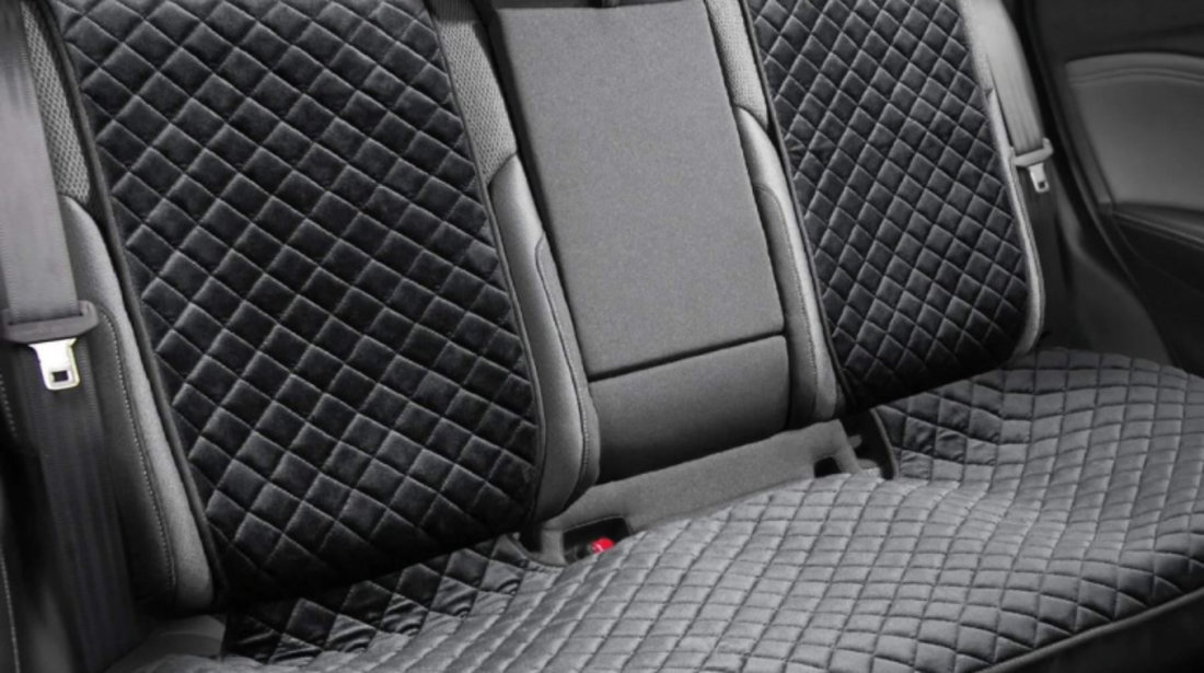 Husa Auto Scaun Fata Cu Protectie Laterala Pentru Sezut, Comfortline Luxor, Matlasata Cu Strat Antiderapant, Walser, Universal, Negru 13958