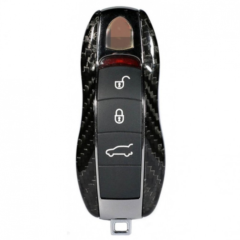 Husa Cheie Porsche 3 Butoane Vetter Carbon Glossy Black CSAFPOR3GD