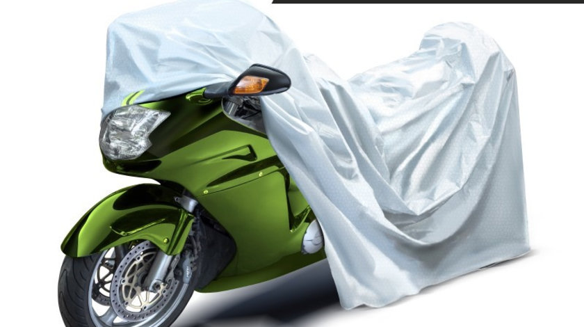 Husa Moto Exterior Marimea &quot;L&quot; 220X95X110 Cm, 3 Straturi, Reflectoare Carmotion 86379