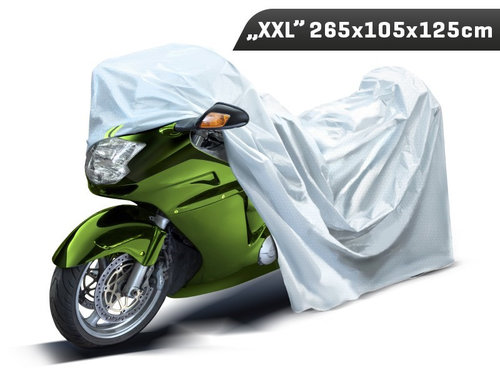 Husa Moto Exterior Marimea &quot;XXL&quot; 265x105x125 Cm, 3 Straturi, Reflectoare Carmotion 86381