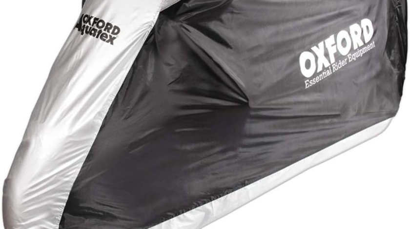 Husa Moto Exterior Oxford Aquatex New Alb Negru Marimea S CV200