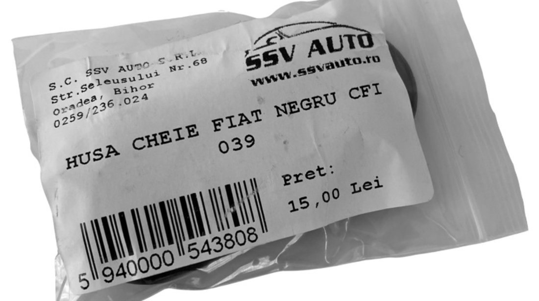 Husa Pentru Cheie Fiat Negru CFI 039