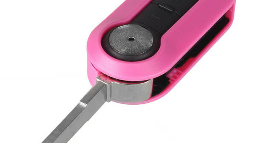 Husa protectie Fiat 500, carcasa auto silicon cheie briceag, 3 butoane