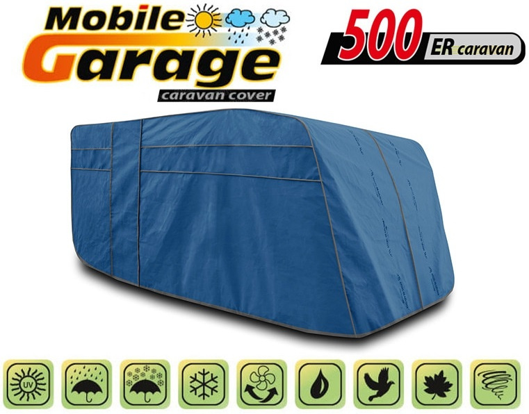Husa Rulota / Autorulota / Camper Exterior Kegel Mobile Garage De Inaltă Calitate 500ER 475-500cm x 200-208cm Albastru KBTCOV052