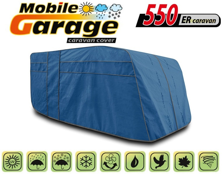 Husa Rulota / Autorulota / Camper Exterior Kegel Mobile Garage De Inaltă Calitate 550ER 525-550cm x 214-222cm Albastru KBTCOV053