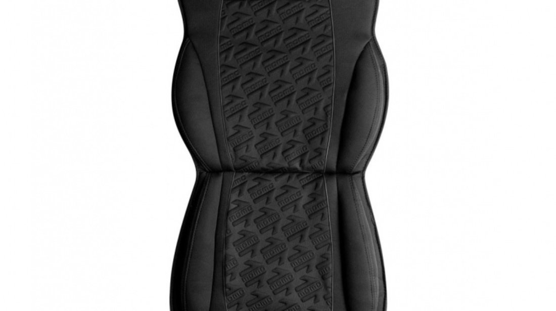 Husa Scaun Auto Momo Style Material Textil Negru Si Logo Cu Efect 3D 999IN2221