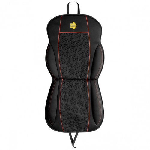 Husa Scaun Auto Momo Style Material Textil Negru Cu Insertii Rosii Si Logo 3D 999IN2222