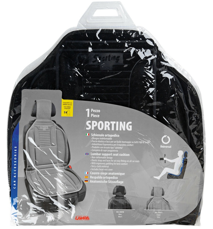 Husa Scaun Lampa Sporting, Negru LAM54410