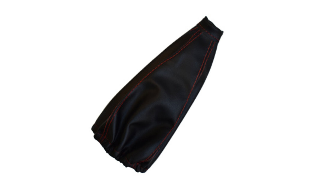 Husa schimbator viteze piele neagra cu cusatura rosie - MEGA DRIVE (05974)