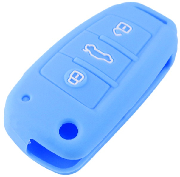 Husa Silicon Cheie Audi KE 006 Albastru Deschis