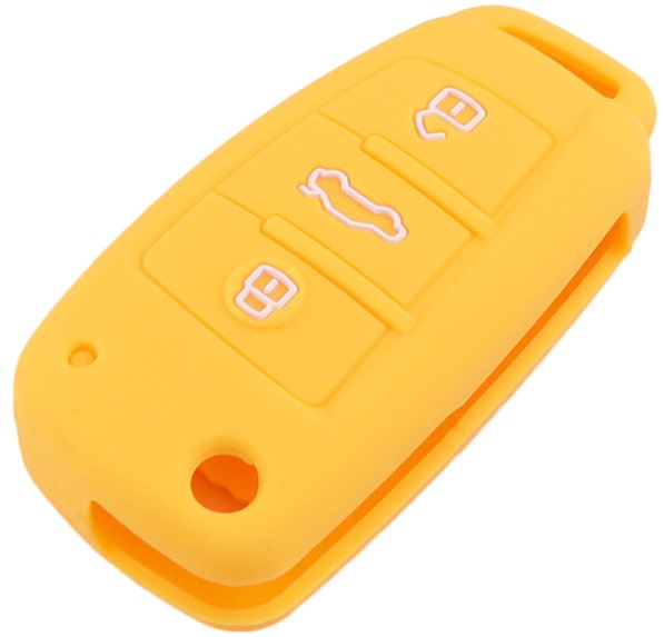 Husa Silicon Cheie Audi KE 006 Galben