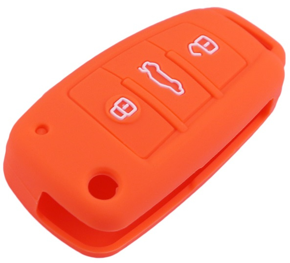 Husa Silicon Cheie Audi KE 006 Portocaliu