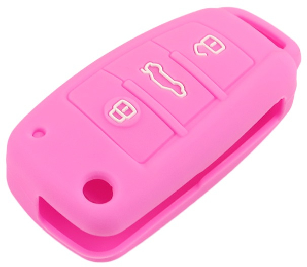 Husa Silicon Cheie Audi KE 006 Roz