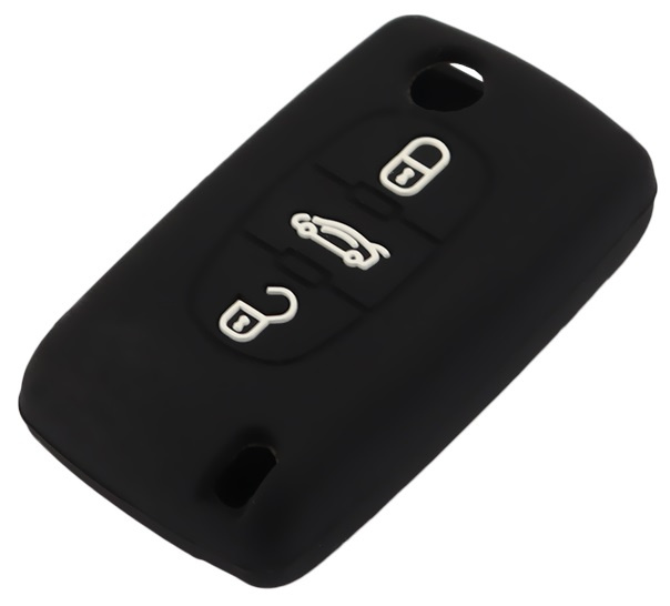 Husa Silicon Cheie Peugeot KE 037 Negru