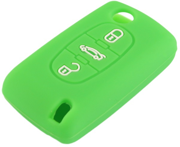Husa Silicon Cheie Peugeot KE 037 Verde