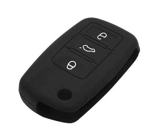 Husa Silicon Cheie Skoda Negru Sil 182