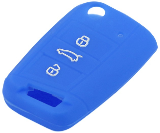 Husa Silicon Cheie Volkswagen KE 002 Albastru