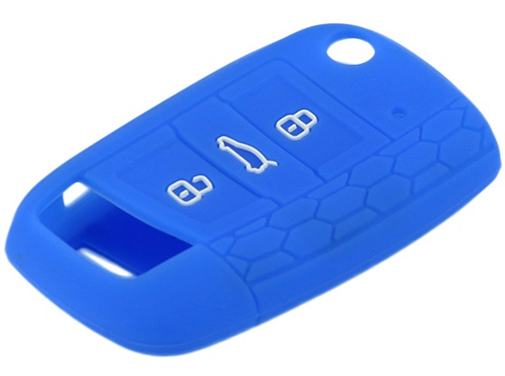 Husa Silicon Cheie Volkswagen KE 076 Albastru
