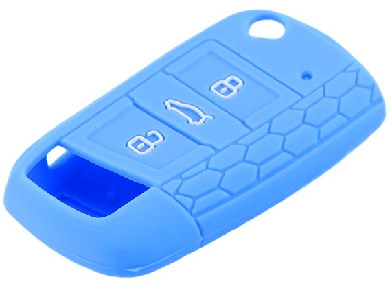 Husa Silicon Cheie Volkswagen KE 076 Albastru Deschis