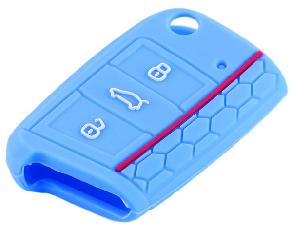 Husa Silicon Cheie Volkswagen KE 077 Albastru Deschis