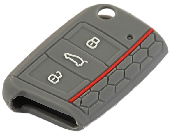 Husa Silicon Cheie Volkswagen KE 077 Gri