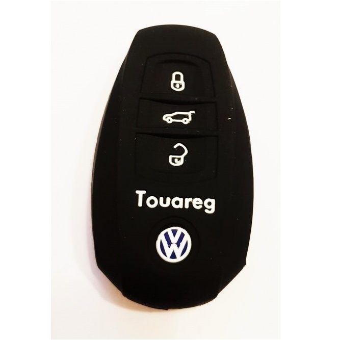 Husa Silicon Cheie Volkswagen Touareg 3 Butoane Negru SIL 170