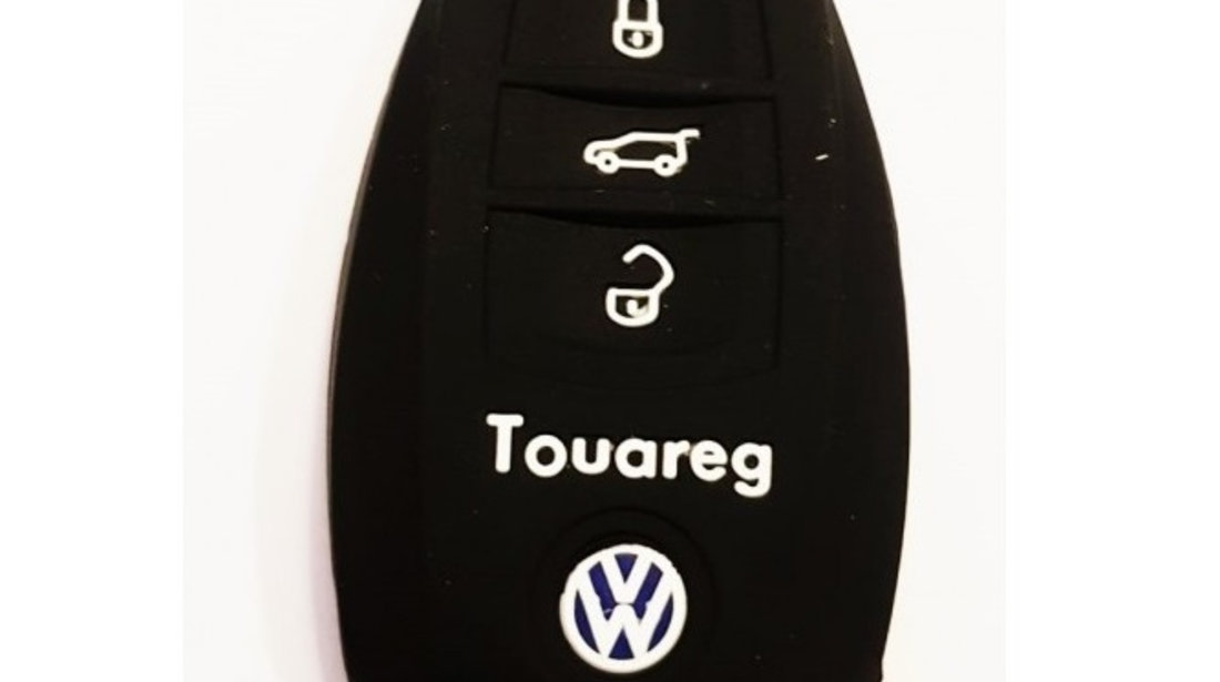 Husa Silicon Cheie Volkswagen Touareg 3 Butoane Negru SIL 170