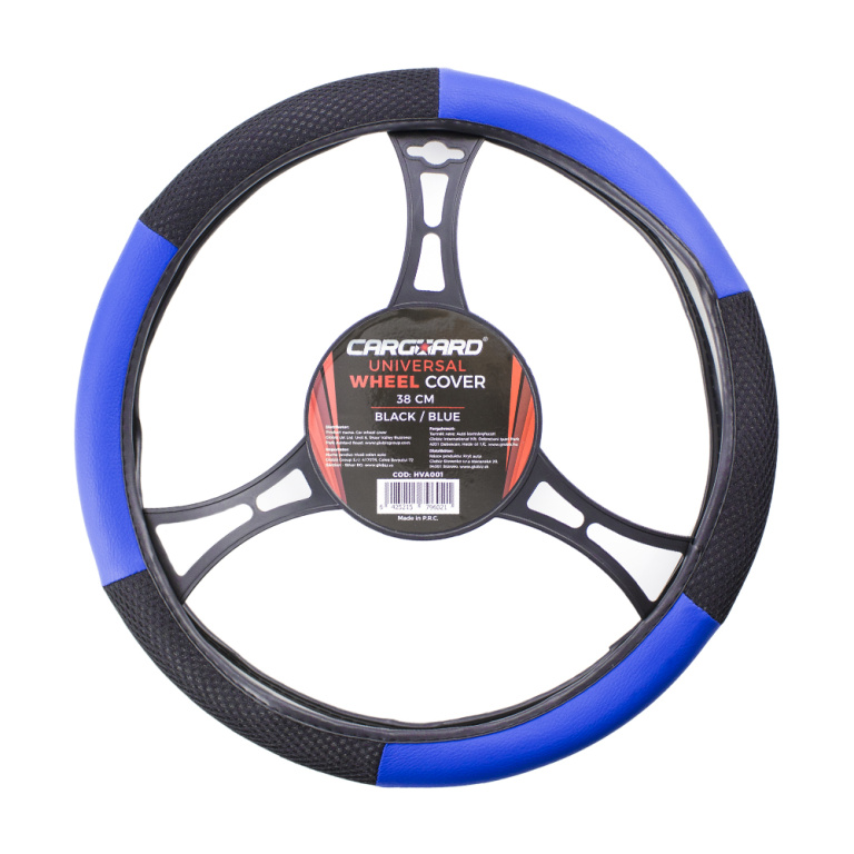 Husa Volan Auto Carguard Negru / Albastru HVA001