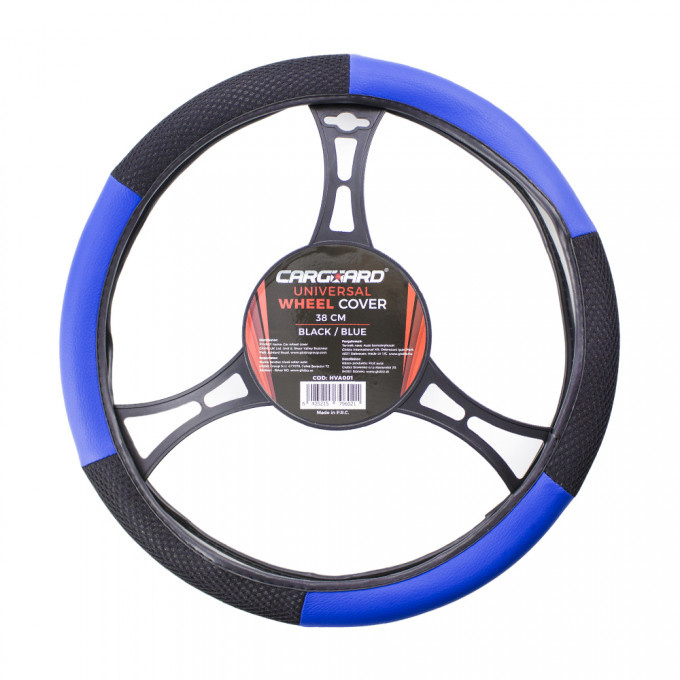 Husa Volan Auto Carguard Negru / Albastru HVA001
