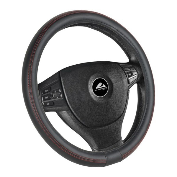 Husa Volan Automax Neagra Cusatura Rosie 4496
