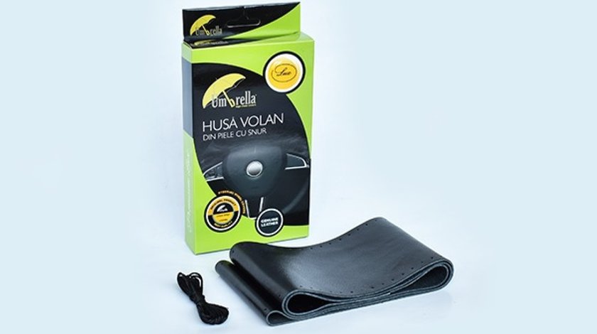 HUSA VOLAN AUTOUTILITARA CU SNUR PIELE NEGRU UMBRELLA 45726 <br>