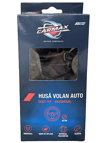 Husa Volan Cu Elastic Carmax Negru 38cm 55491